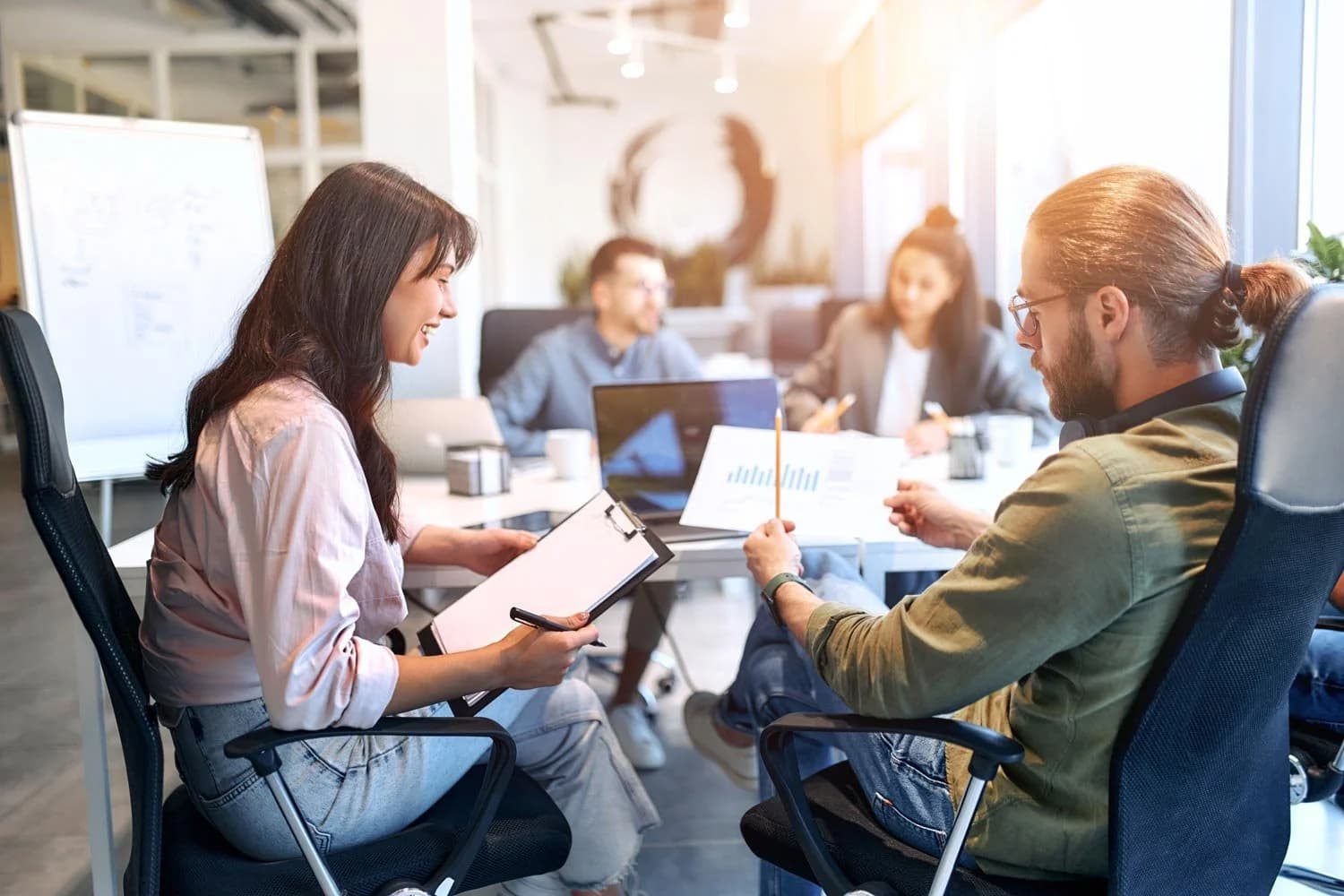 Business owner reviewing strategic options